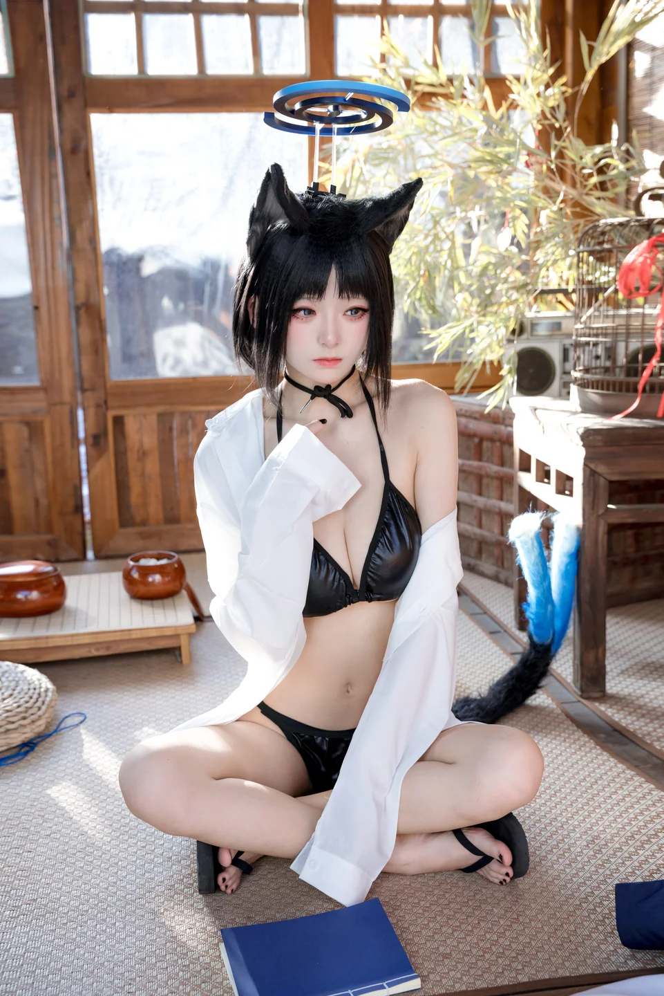 九柒喵 No.022 – 桔梗衬衫 [10P-125MB] tg@simisebaisi 【丝足阁】003.webp